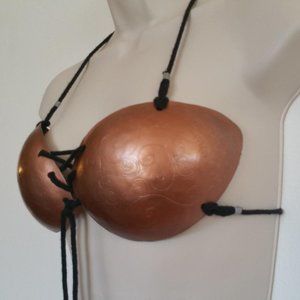 Steampunk Metal Bra - Copper Color Filigree Sz B